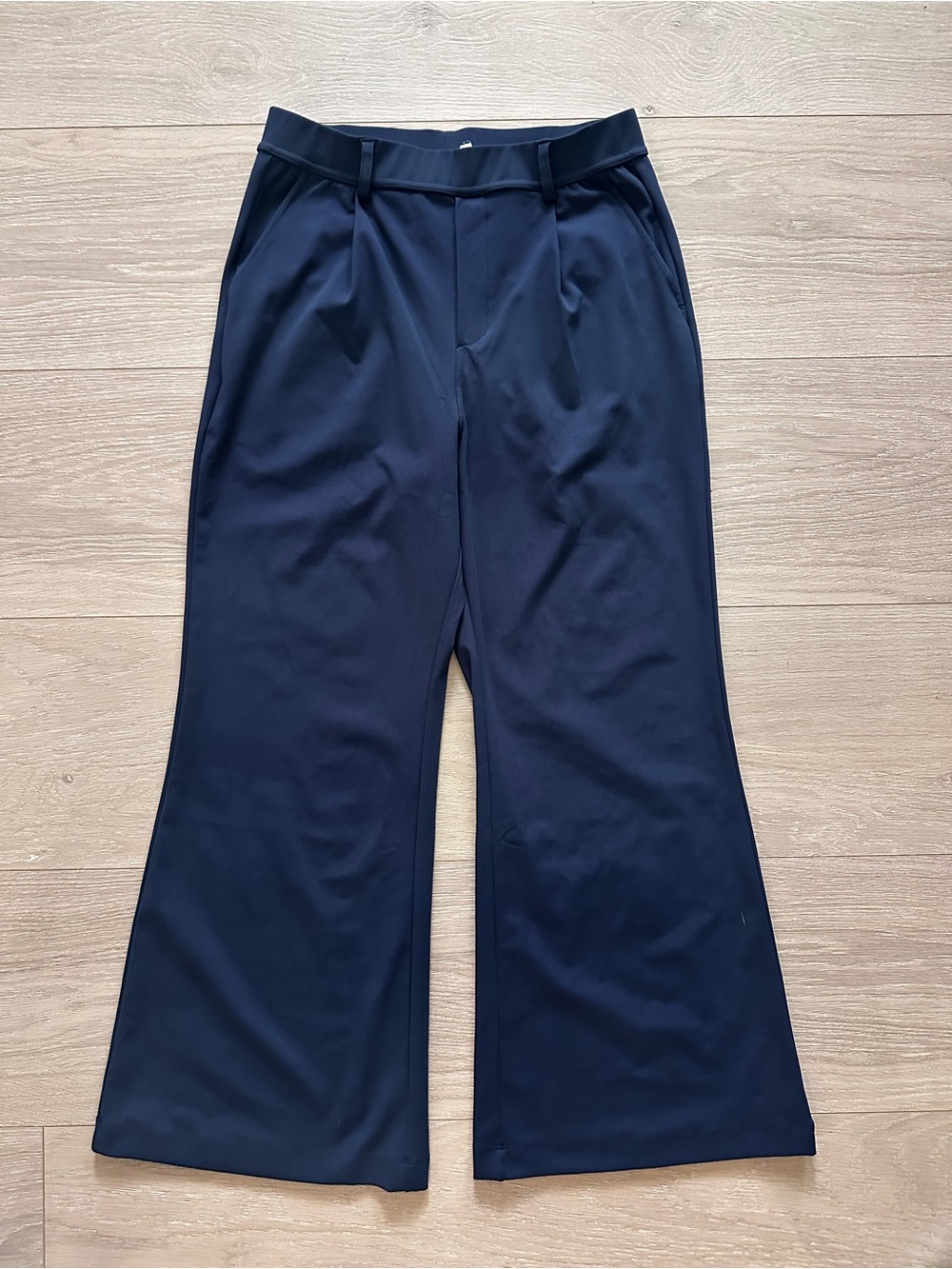 HALARA Navy Wide-Leg Dress Pants